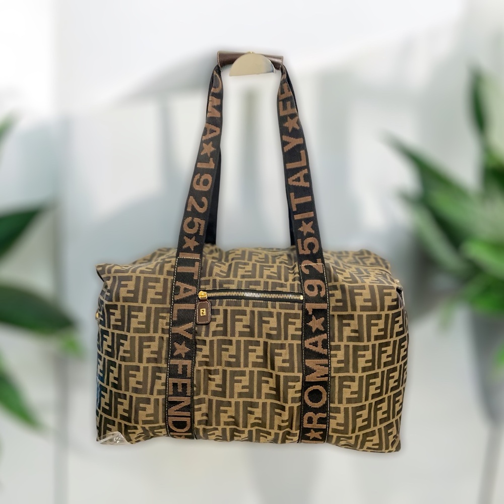 Fendi Large Zucca Boston/Weekend /Travel Bag